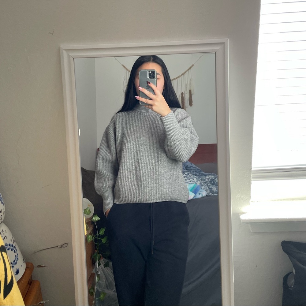 ASOS Gray Ribbed Knit Sweater - Picture 4 of 4